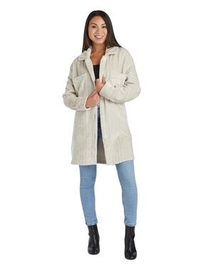NWOT Softies Button-Down Embossed Plush Shacket